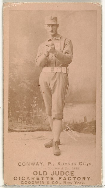 Goodwin & Company, James P. "Jim" Conway, Pitcher, Kansas City Cowboys, from the Old Judge series (N172) for Old Judge Cigarettes