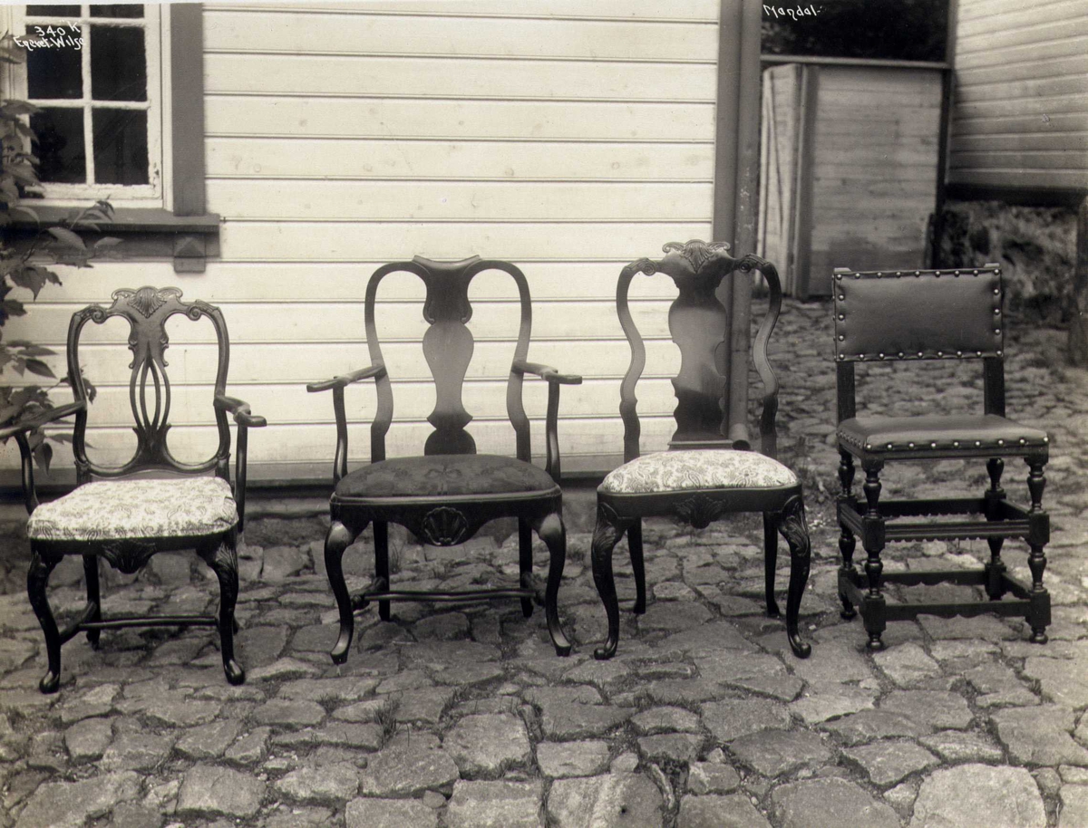 Anders Beer Wilse, Stoler, Halse, Mandal, Vest-Agder. Fotografert 1912. Konsul Bugges villa.