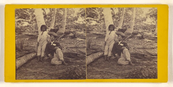 Timothy H. O'Sullivan, [Allen and an Indian Boy at San Blas, Darien Expedition]