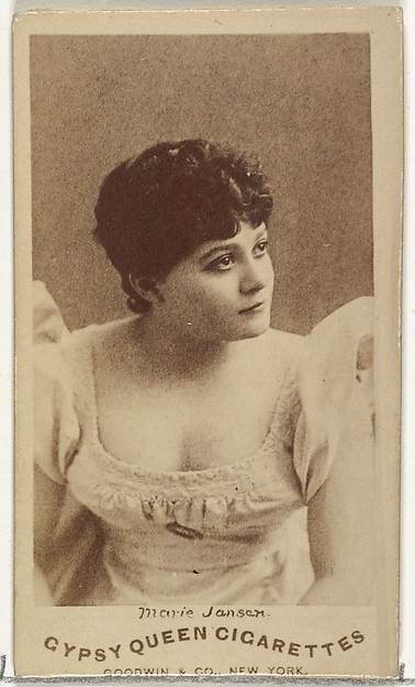 Goodwin & Company, Marie Jansen, from the Actors and Actresses series (N171) for Gypsy Queen Cigarettes
