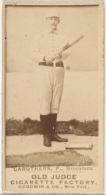 Goodwin & Company, Caruthers, Pitcher, Brooklyn, from the Old Judge series (N172) for Old Judge Cigarettes