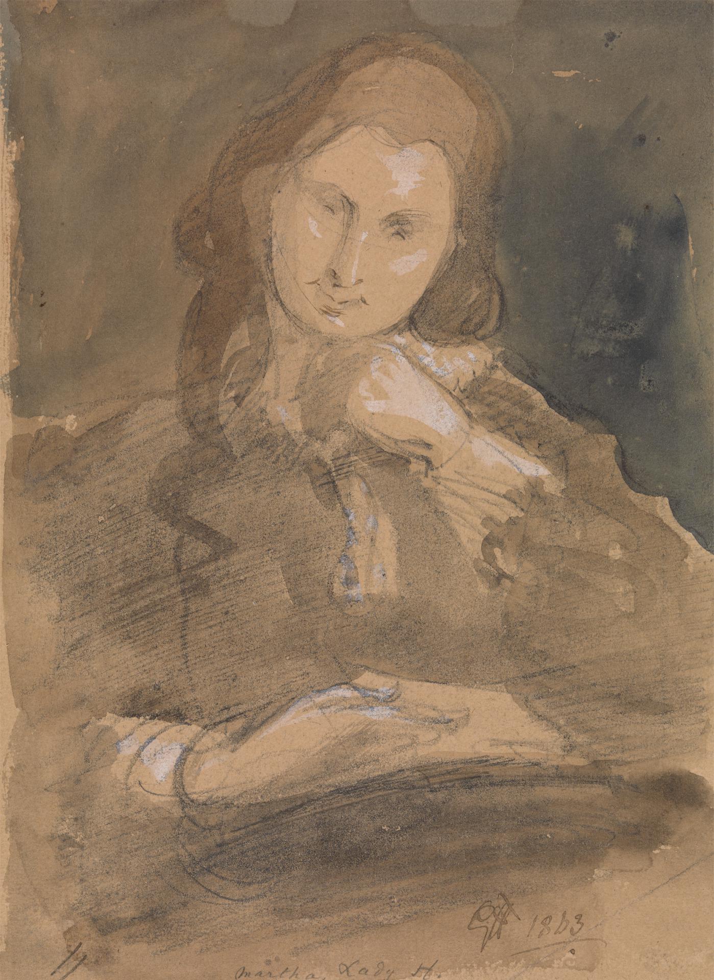 George Hayter, Portrait Study of Martha, Lady Hayter