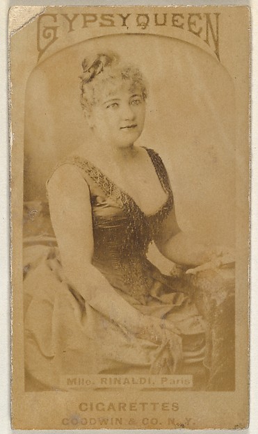 Goodwin & Company, Mlle. Rinaldi, Paris, from the Actors and Actresses series (N171) for Gypsy Queen Cigarettes