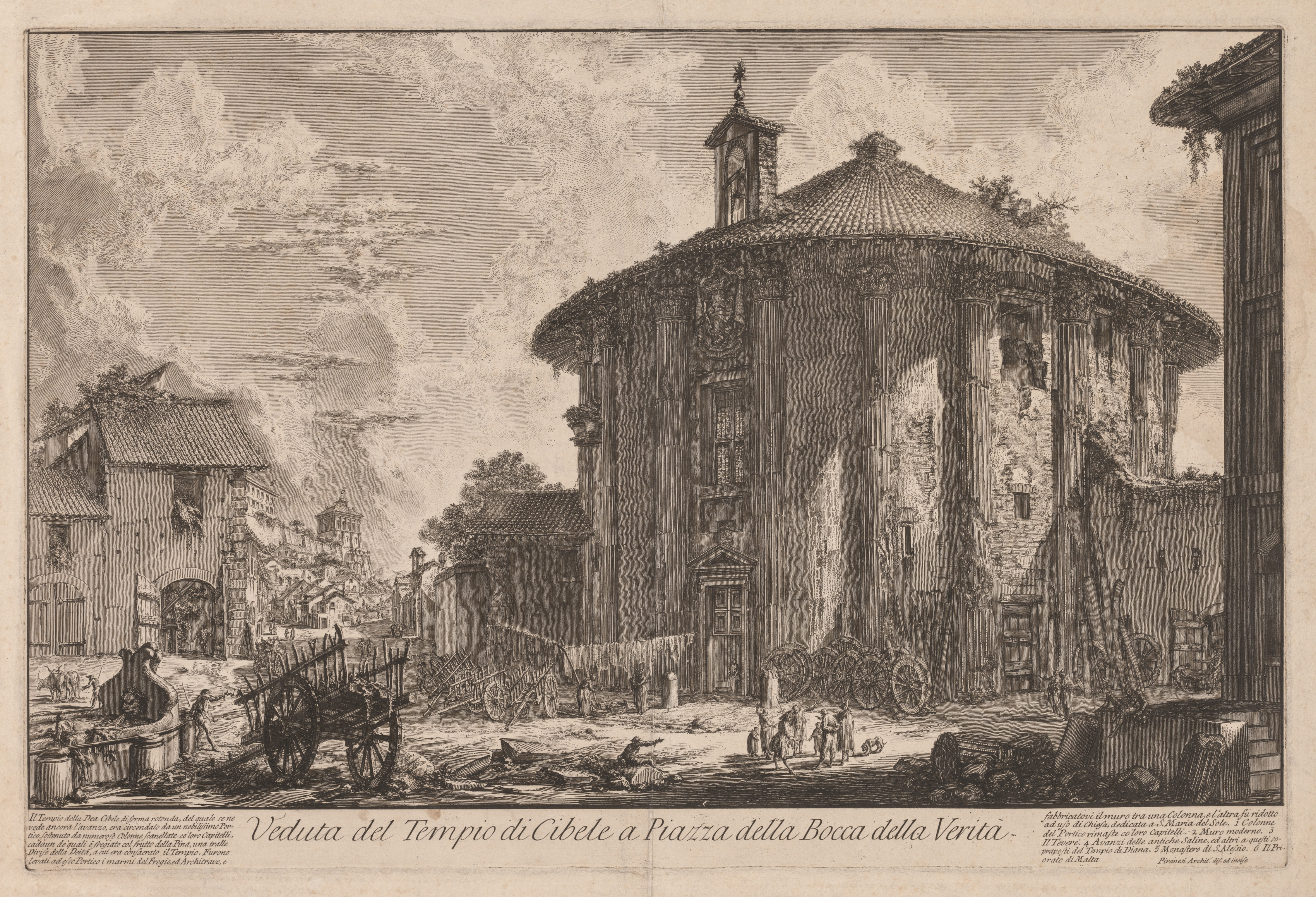 Giovanni Battista Piranesi, Views of Rome:  The Temple of Portunus(?)