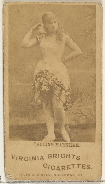 Allen & Ginter, Pauline Markham, from the Actors and Actresses series (N45, Type 1) for Virginia Brights Cigarettes