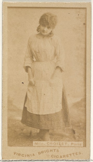 Allen & Ginter, Mlle. Croizet, Paris, from the Actors and Actresses series (N45, Type 1) for Virginia Brights Cigarettes