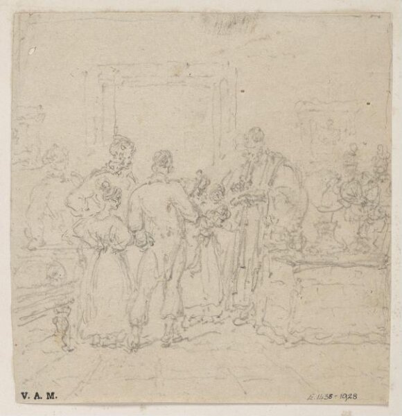 George Chinnery, A group of figures in Western dress
