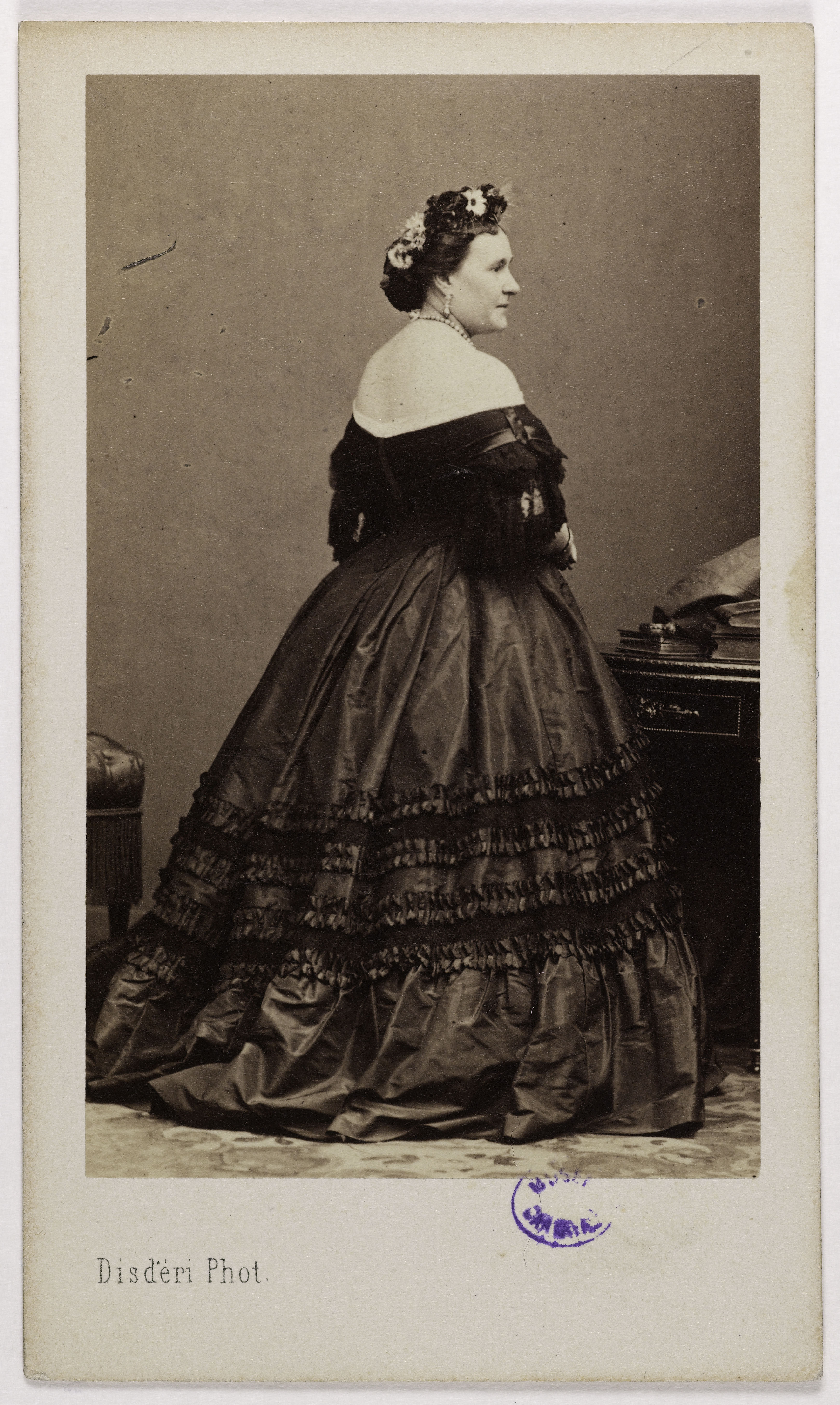 André-Adolphe-Eugène Disdéri, Portrait de la Princesse Mathilde Bonaparte (Princesse de Demidoff), (1820-1904)