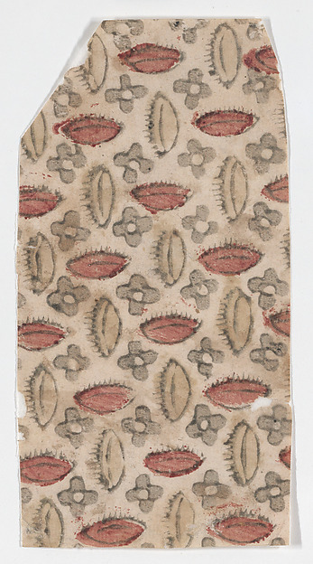 Anonymous, Sheet with overall pattern of flowers and ovals