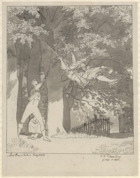 C.W. Eckersberg, Gyngen. Fra skoven ved Skjoldnæsholm