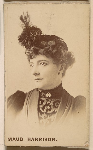 Kinney Brothers Tobacco Company, Maud Harrison, from the Actresses series (N246), Type 1, issued by Kinney Brothers to promote Sporting Extra Cigarettes