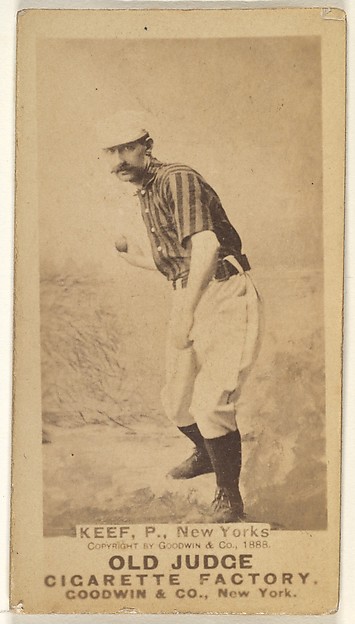 Goodwin & Company, Timothy John "Tim" Keefe, Pitcher, New York, from the Old Judge series (N172) for Old Judge Cigarettes
