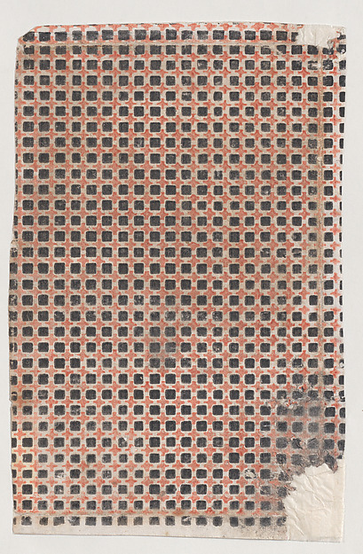 Anonymous, Sheet with overall pattern of squares and crosses
