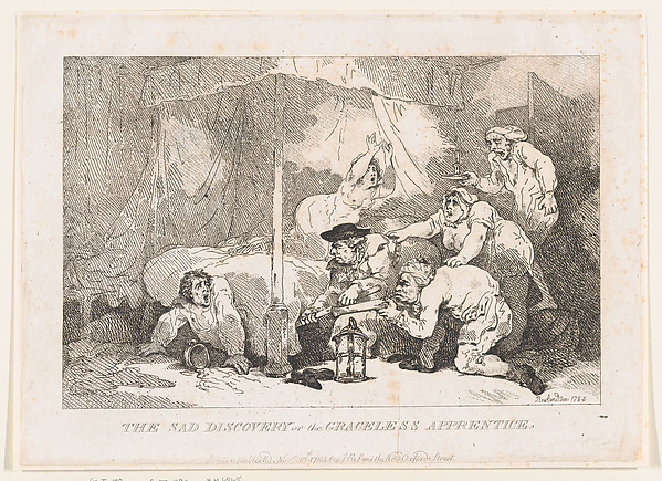 Thomas Rowlandson, The Sad Discovery; or, the Graceless Apprentice