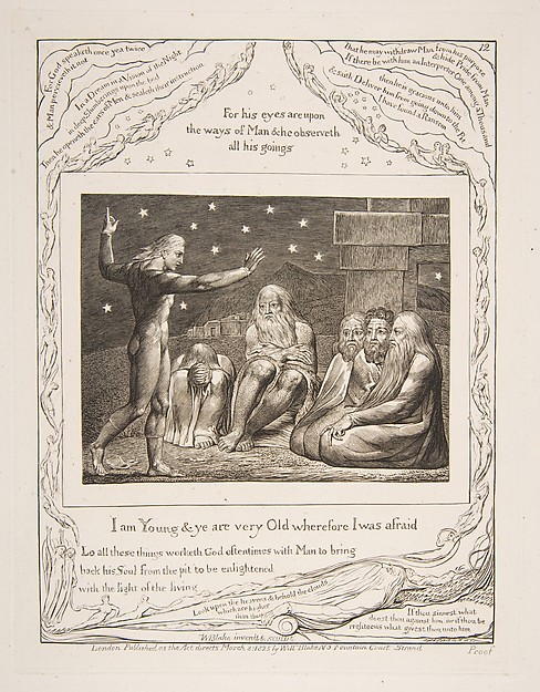 William Blake, The Wrath of Elihu