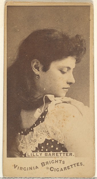 Allen & Ginter, Lilly Baretter, from the Actors and Actresses series (N45, Type 1) for Virginia Brights Cigarettes