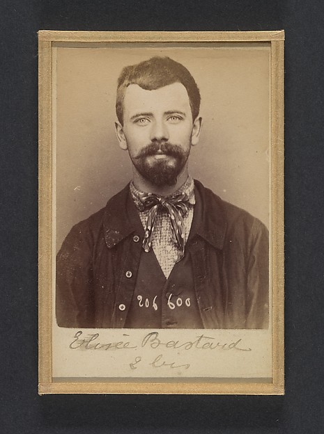 Alphonse Bertillon, Bastard. Élisée, Joseph, Michel. 22 ans, né à Birnel (Oise). Polisseur. Anarchiste. 20/8/93.