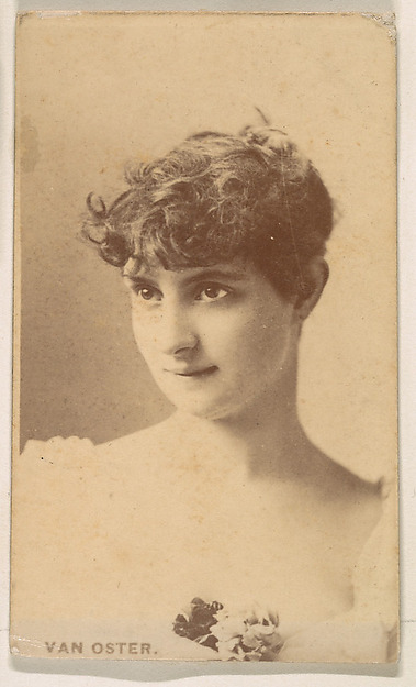 Kinney Brothers Tobacco Company, Miss Van Oster, from the Actresses series (N246), Type 1, issued by Kinney Brothers to promote Sporting Extra Cigarettes