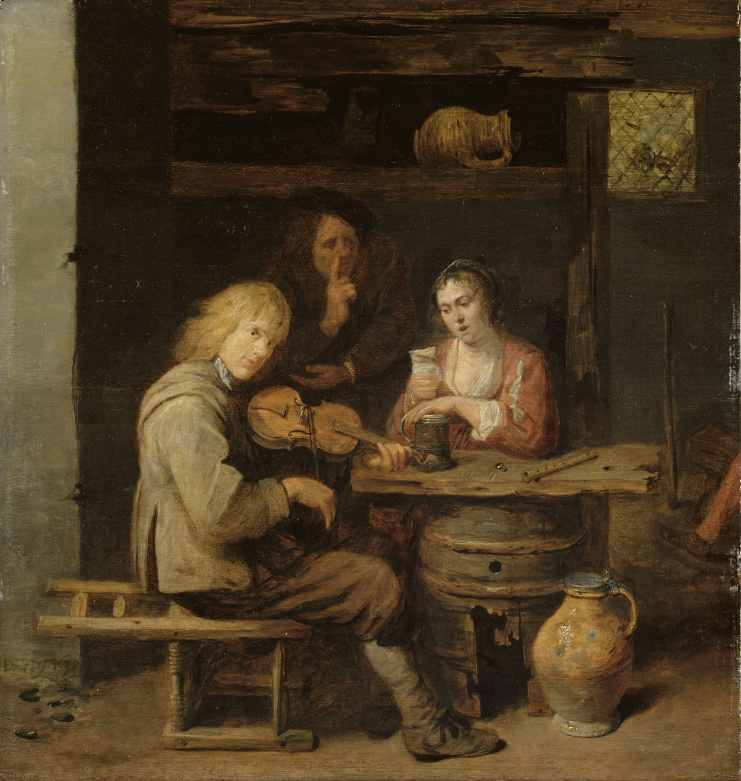 David Ryckaert III, Interior of an inn (Allegory of the senses)