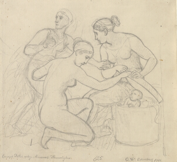C.W. Eckersberg, Cecrops døtre afslører Minervas hemmeligheder