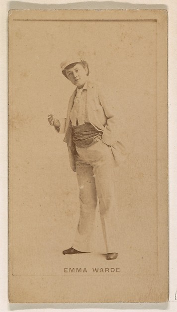 Kinney Brothers Tobacco Company, Emma Warde, from the Actresses series (N245) issued by Kinney Brothers to promote Sweet Caporal Cigarettes