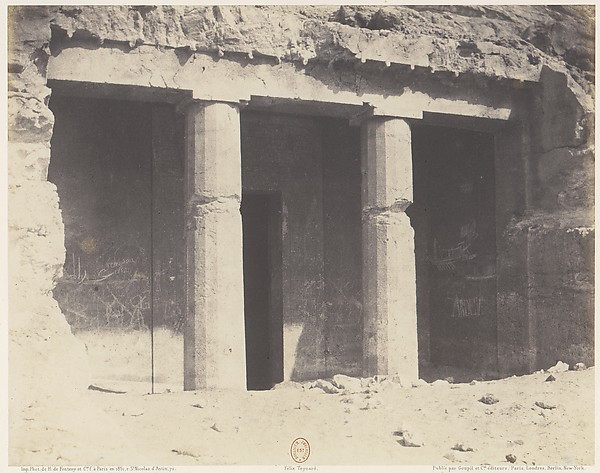 Félix Teynard, Béni-Haçan, Architecture Hypogéene - Tombeau de Névothph