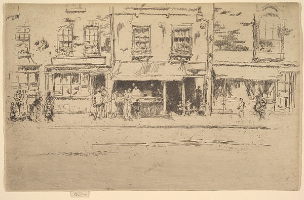 James McNeill Whistler, The Fish Shop, Busy Chelsea (Fish Shop, Chelsea)