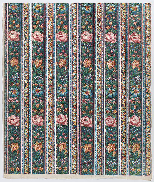 Anonymous, Sheet with a six borders with floral garlands