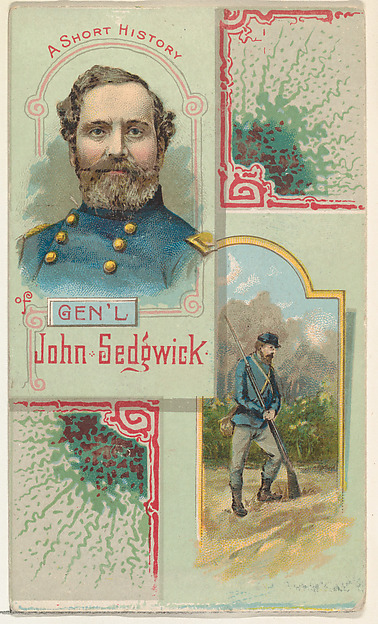 W. Duke, Sons & Co., A Short History: General John Sedgwick, from the Histories of Generals series (N114) issued by W. Duke, Sons & Co. to promote Honest Long Cut Smoking and Chewing Tobacco