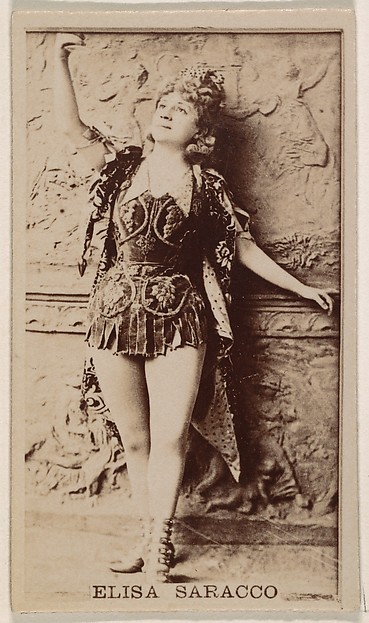 Kinney Brothers Tobacco Company, Mlle. Elisa Saracco, from the Actresses series (N245) issued by Kinney Brothers to promote Sweet Caporal Cigarettes