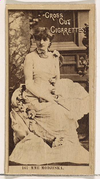 W. Duke, Sons & Co., Card Number 167, Mme. Modjeska, from the Actors and Actresses series (N145-2) issued by Duke Sons & Co. to promote Cross Cut Cigarettes