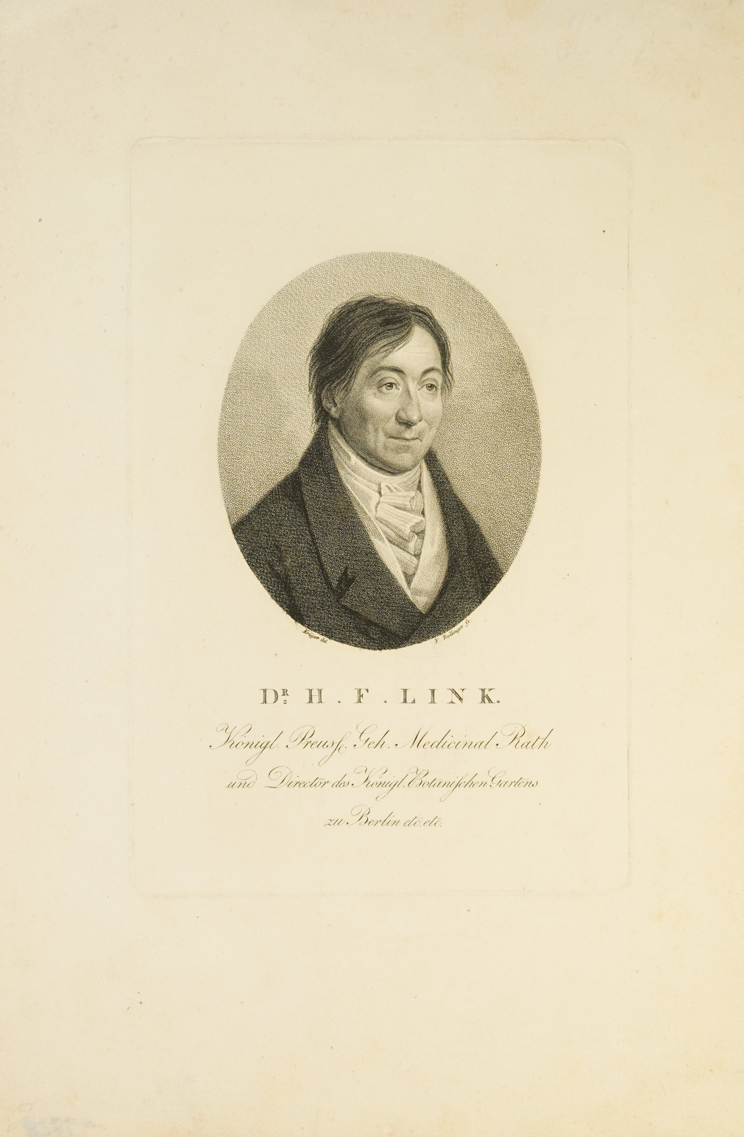 Unknown artist, Porträt von Heinrich Friedrich Link