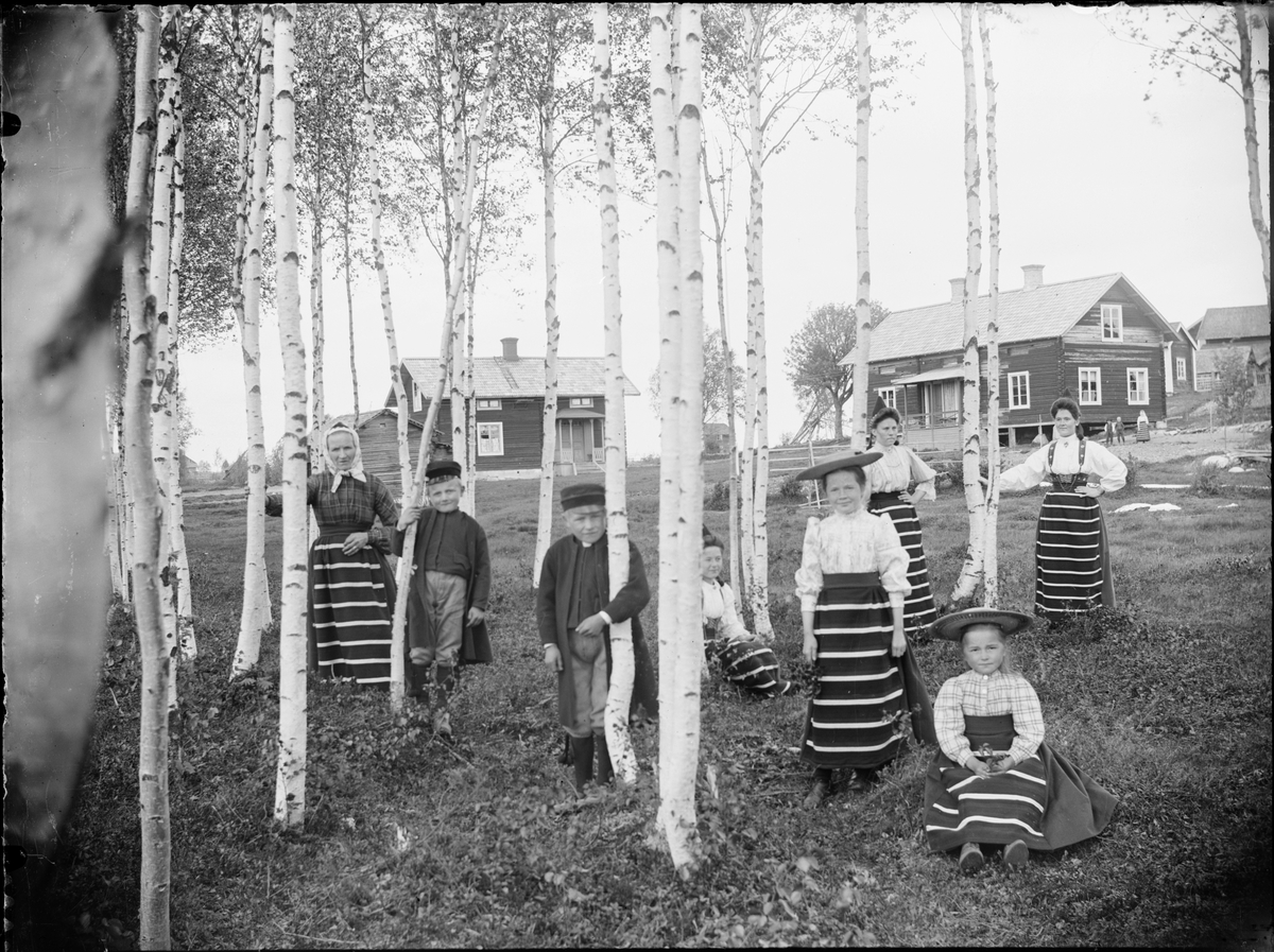 Skötsner-Edhlund, Women and children in folk costume, Dalarna