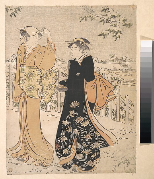 Torii Kiyonaga, Two Women on Matsuchi Hill Edo
