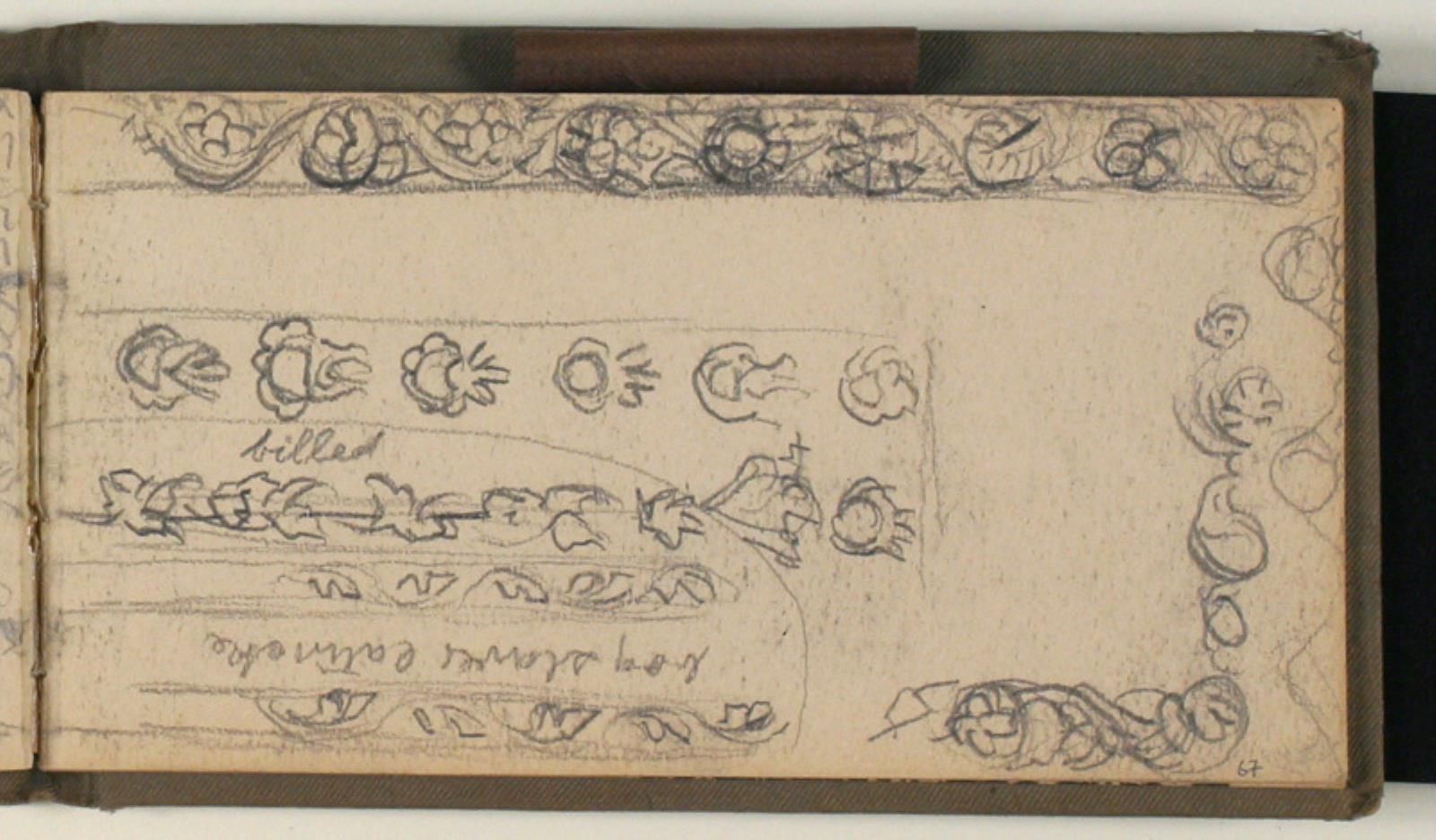 Niels Larsen Stevns, Ornamentstudier og notater