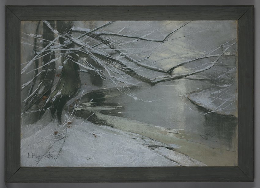 Karl Hagemeister, Erlen im Schnee, um 1907