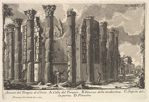 Giovanni Battista Piranesi, Remains of the Temple of Cybele (Avanzi del Tempio di Cibele)