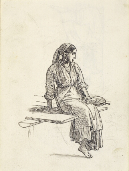 Wilhelm Marstrand, Siddende pige