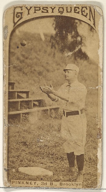 Goodwin & Company, Pinkney, 3rd Base, Brooklyn, from the Old Judge series (N172) for Gypsy Queen Cigarettes