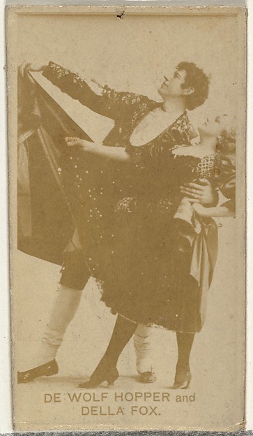 W. Duke, Sons & Co., De Wolf Hopper and Della Fox, from the Actors and Actresses series (N145-8) issued by Duke Sons & Co. to promote Duke Cigarettes
