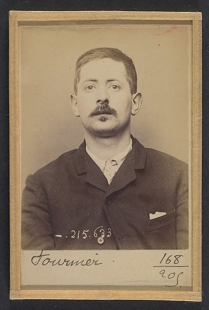Alphonse Bertillon, Fournier. Émile, Christophe. 26 ans, né à St-Martial (Creuse). Serrurier. Vol. 13/3/94.