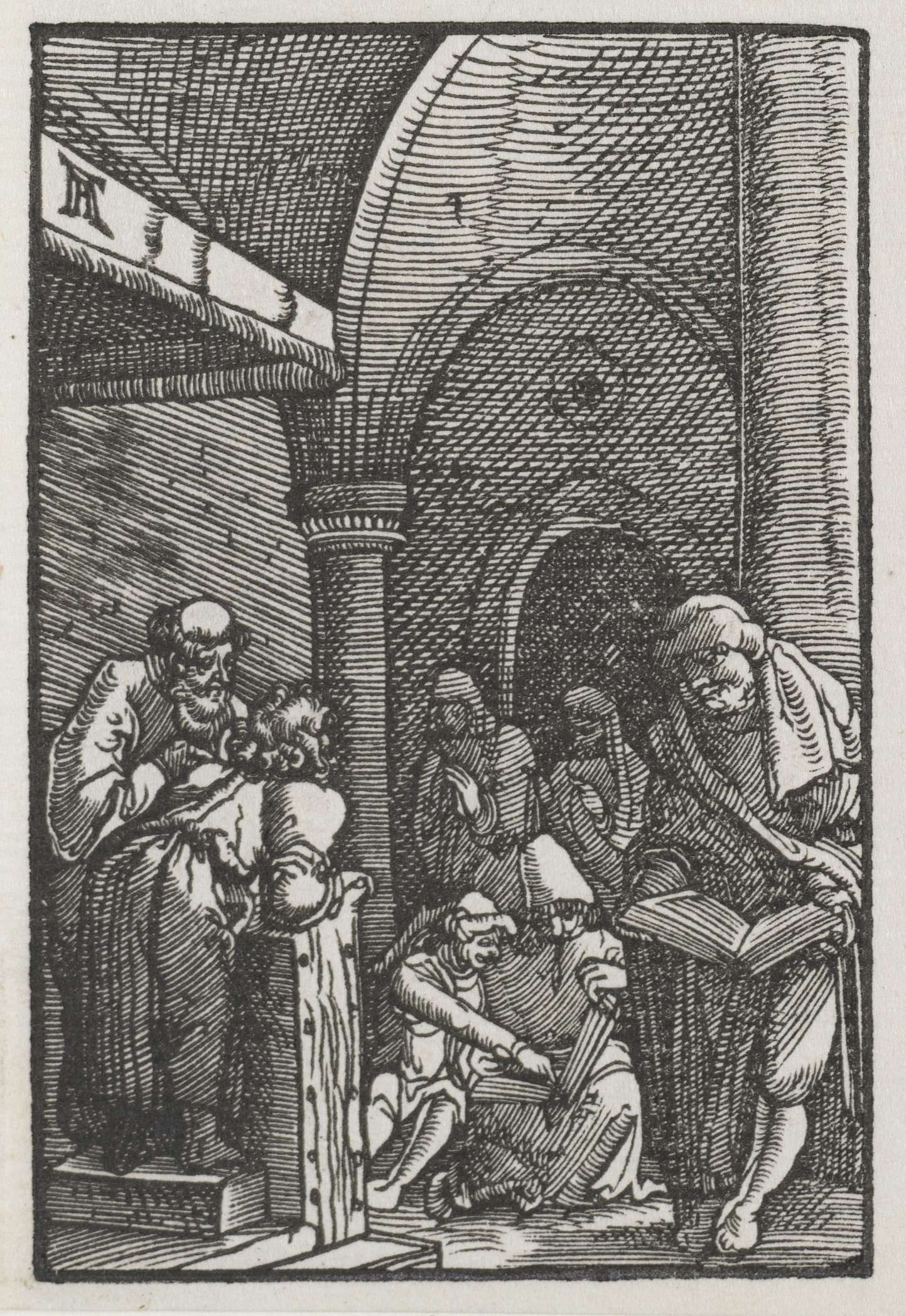 Albrecht Altdorfer, The Fall and Redemption of Man:  Christ Disputing with the Doctors