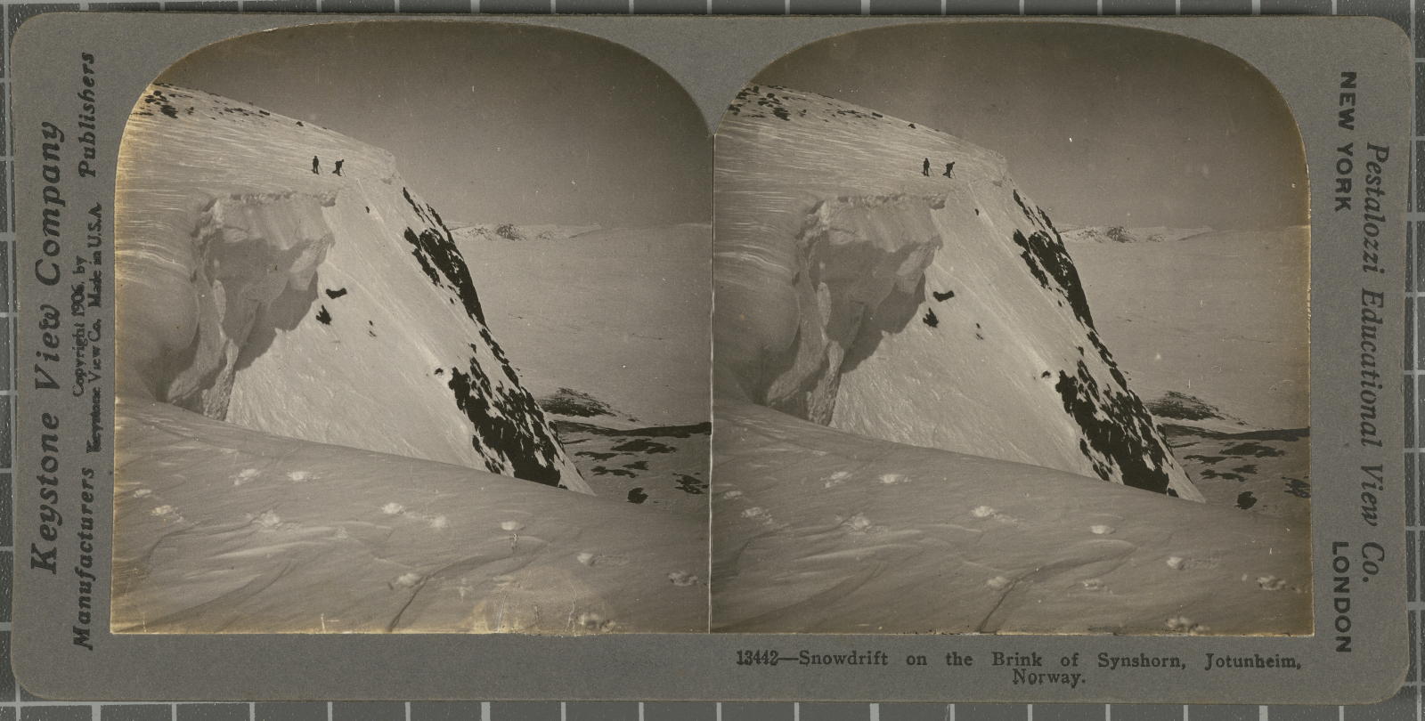 Desconegut, Snowdrift on the Brink of shorn, Jotunheim, Keystone View Company, Pestalozzi Educational View Co.