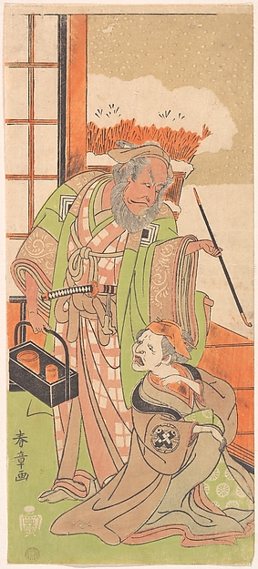Katsukawa Shunshō　勝川春章, Scene From the Second Act of the Drama "Kawaranu Hana Sakae Hachinoki"