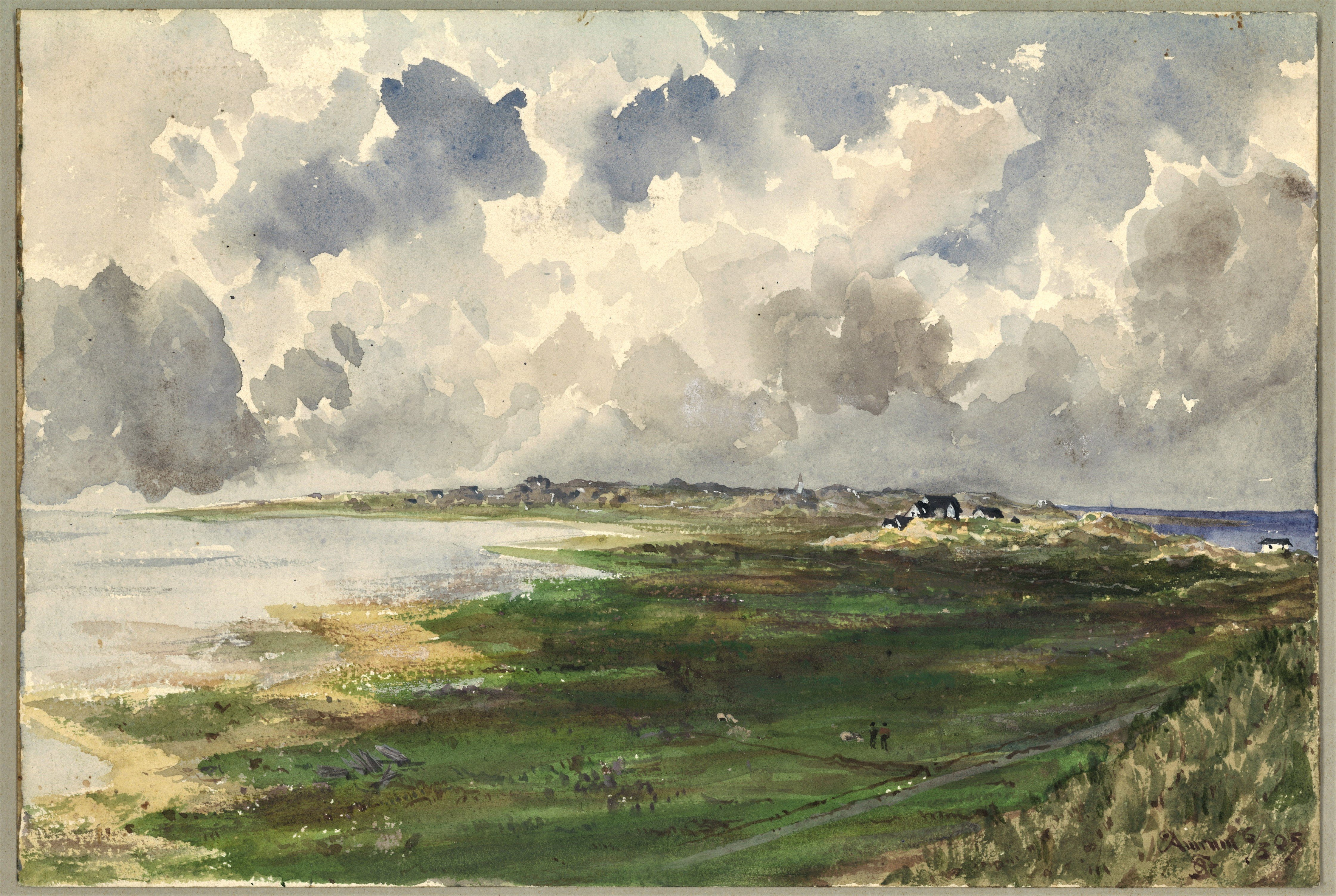 Otto Stiehl, Amrum (Insel): Blick von Amrum-Odde auf Norddorf