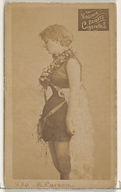 Allen & Ginter, Card 830, Emma Carson, from the Actors and Actresses series (N45, Type 2) for Virginia Brights Cigarettes
