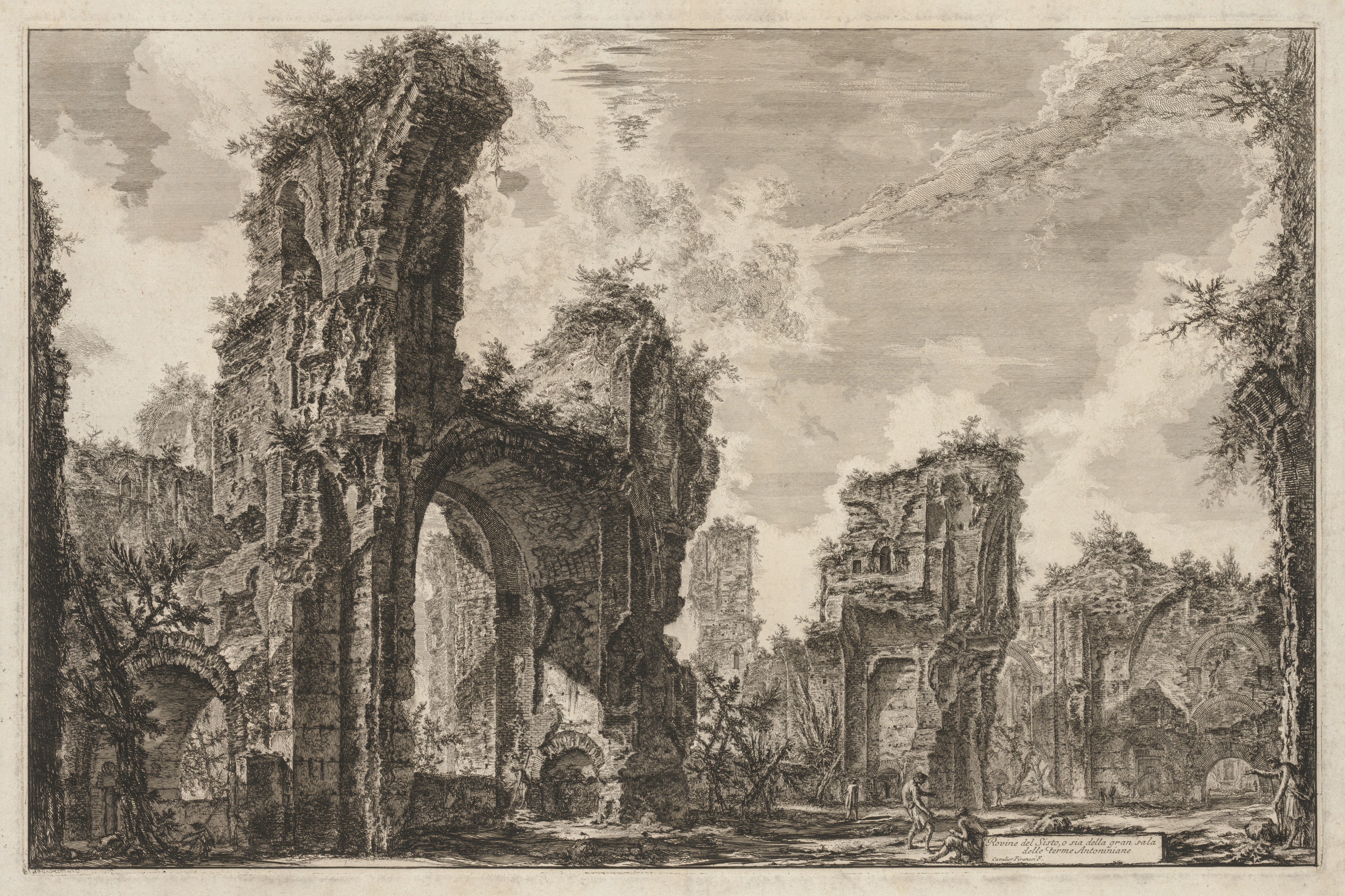 Giovanni Battista Piranesi, Views of Rome:  Rovine del Sisto o sia della gran sala delle Terme Antoniniane