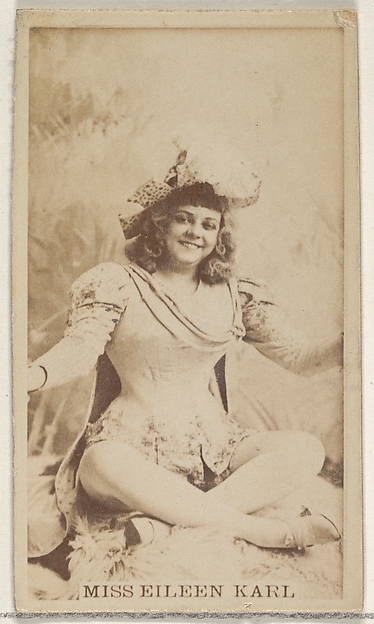 Allen & Ginter, Miss Eileen Karl, from the Actors and Actresses series (N45, Type 8) for Virginia Brights Cigarettes