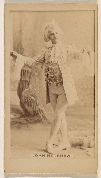 Kinney Brothers Tobacco Company, John Henshaw, from the Actresses series (N245) issued by Kinney Brothers to promote Sweet Caporal Cigarettes