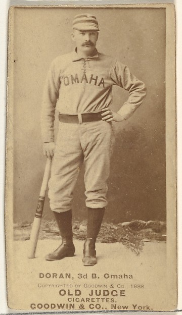 Goodwin & Company, Doran, 3rd Base, Omaha Omahogs/ Lambs, from the Old Judge series (N172) for Old Judge Cigarettes